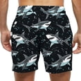 thumbnail image 4 of BiZtdJrK Big and Tall Beach Shorts for Men Novelty Graphic Print Drawstring Casual Shorts Fashion Swimwear Shorts with Pockets on sale or clearance Multicolor L, 4 of 7