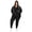 Black, variant on Woman Within Plus Size Two Piece Outfits Sweatsuits Sets Casual Long Sleeve Set With Pockets Loungewear Tracksuit Sets Pink Gradient 5XL
