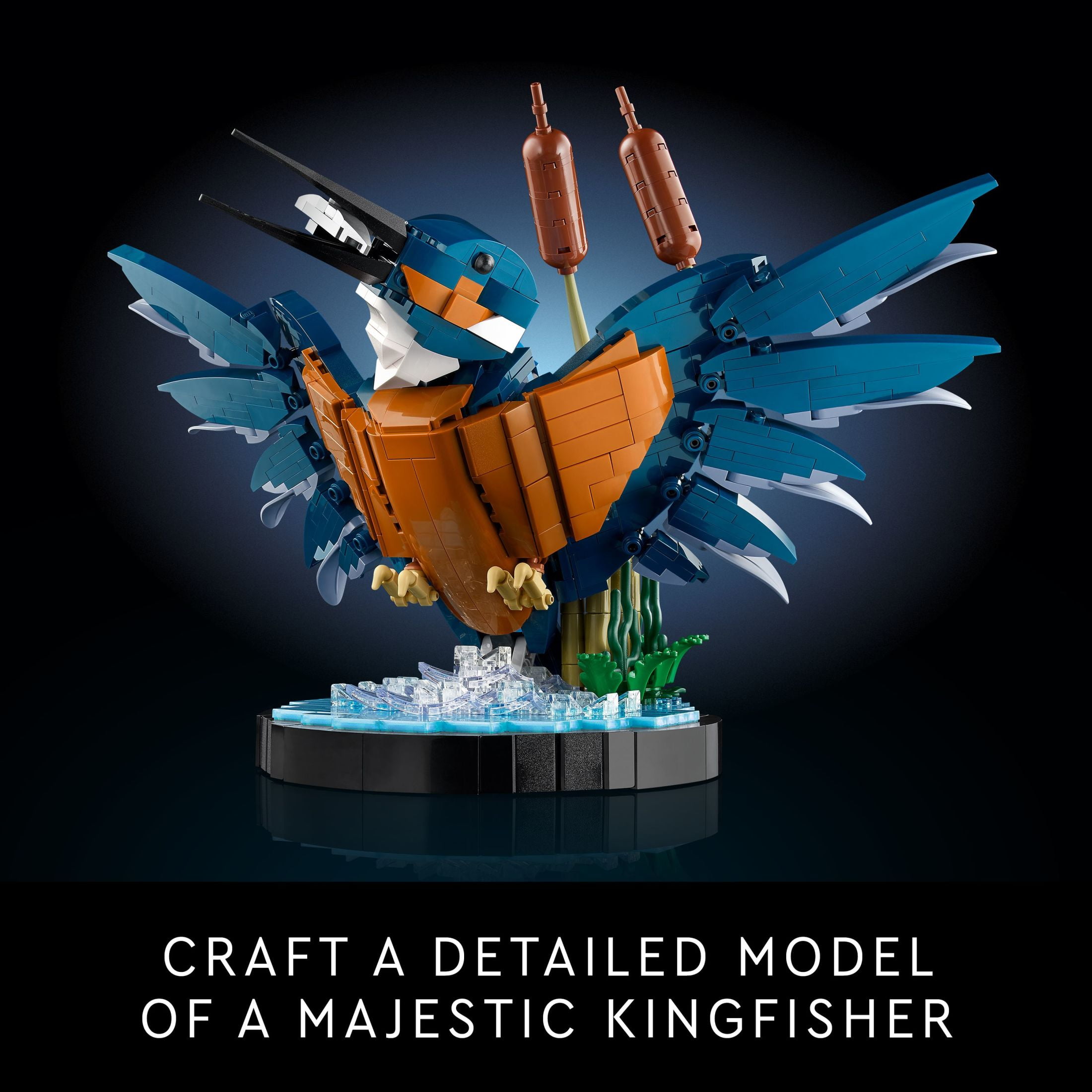 LEGO Icons Kingfisher Bird Model Building Kit - Detailed Building Block Set for Adults, 18+ - Relaxing DIY Craft for Bird Lovers - Gift for Graduation - 10331