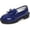 Blue, variant on Bow Loafers for Women's Patent Leather Chunky Heel Dress Shoes Elegant Round Toe Platform Non-Slip Lug Sole Casual Work School Shoes for Business Office Everyday Wear,Black Size 42