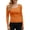 Orange, variant on Womens Long Sleeve Scoop Neck Ribbed Knit Tops Casual Slim Fitted Basic Shirts
