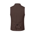 thumbnail image 4 of Tiijoy Boys Formal Vest Mandarin Collar Button Down Waistcoat for Kids, Brown, Sizes 2-14, 4 of 4