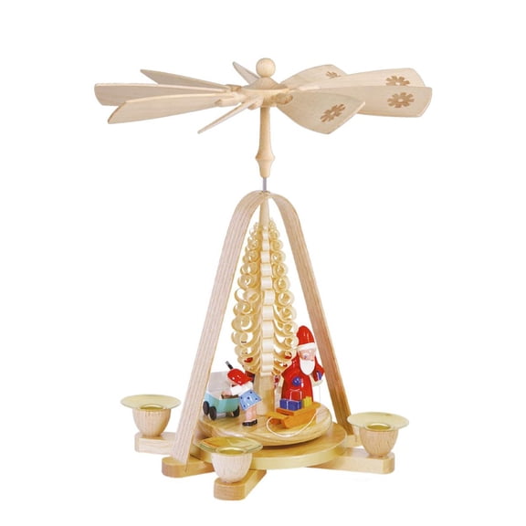 Alexander Taron 10.5" Richard Glaesser Santa and Toys Christmas Pyramid Candle Holder