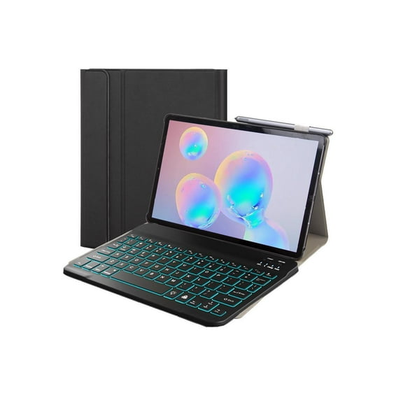 Keyboard Case for Samsung Galaxy Tab A7 10.4 inch 2022 2020 Model SM-T500 T503 T505 T507, Stand Cover with 7 Color Backlit, Detachable Wireless Keyboard