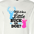 thumbnail image 4 of Inktastic Gender Reveal Will it be a Little Buck or Doe? Long Sleeve T-Shirt, 4 of 5