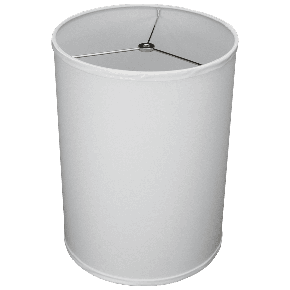 Fenchel Shades | 11" Top Diameter x 11" Bottom Diameter x 15 Height, (Washer/Spider Attachment) Drum Lamp Shade - (Linen White)