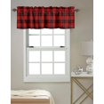 thumbnail image 4 of Valances Curtain Red Black Buffalo Check Plaid Kitchen Curtain Valances Rod Pocket Checkered Window Curtain Treatment Short Topper Curtains for Kitchen Bathroom Living Room 1 Panel 54x18 Inch, 4 of 6