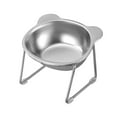 thumbnail image 1 of Cuenco para gatos con soporte, de acero inoxidable, antideslizante, fácil de limpiar. Tazón individual de dibujos animados, 1 of 8
