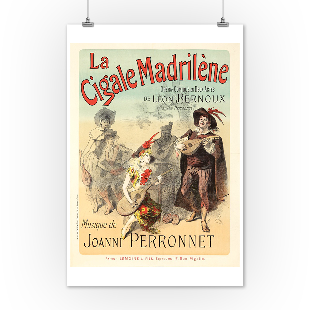 La Cigale Madrilene Vintage Poster artist Cheret Jules France