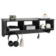 thumbnail image 1 of Gymax 31.5''L Hallway Coat Rack Storage Shelf Wall Mount Cubby Organizer Entryway w/Hooks, 1 of 10