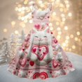 thumbnail image 2 of LWavelet 2026 Valentine's Ruffled Heart Dress, Women's Romantic Rose Pattern Sleeveless A Line Flowy Sundresses Watermelon Red M, 2 of 4