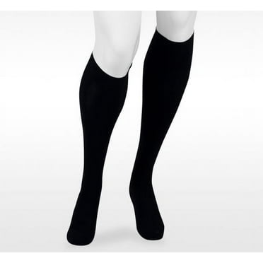 Juzo Assist 3612 Closed Toe Knee Highs w/Silicone Band - 30-40 mmHg Short Black V