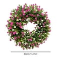 thumbnail image 2 of Daisy Wreath 24 Inch Spring Summer Wreath Fake Silk Floral Wreath with Green Eucalyptus Leaves and Lavender for Front Door Window Wall Wedding Farmhouse Festival Decor, 2 of 8