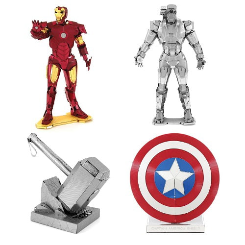 Variety of 4 Marvel Avengers Metal Earth 3D Steel Model Kits