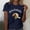 #0113-Dark Blue, variant on Women Short Sleeve T Shirt Crew Neck Glueckskehs Fortune Cookie Graphic Casual Daily Tops White M Gift