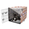 thumbnail image 5 of Snail Dog Crate Cover, Colorful Abstract Gastropod Cartoon Print on Plain Backdrop, Easy to Use Pet Kennel Cover Small Dogs Puppies Kittens, 7 Sizes, Pale Orange Burnt Sienna, by Ambesonne, 5 of 6