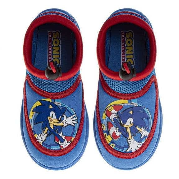 Sonic The Hedgehog Boys Dual Sizes Watershoes. (Toddler Little Kids), Blue Red, Size: 506