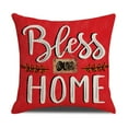 thumbnail image 3 of PISONIC Fall Floral Home Sweet Home Throw Pillow Covers 18x18 Inch Set of 4, Bless Our Home Cushion Case Decoration Farmhouse Decor for Couch Sofa, 3 of 6