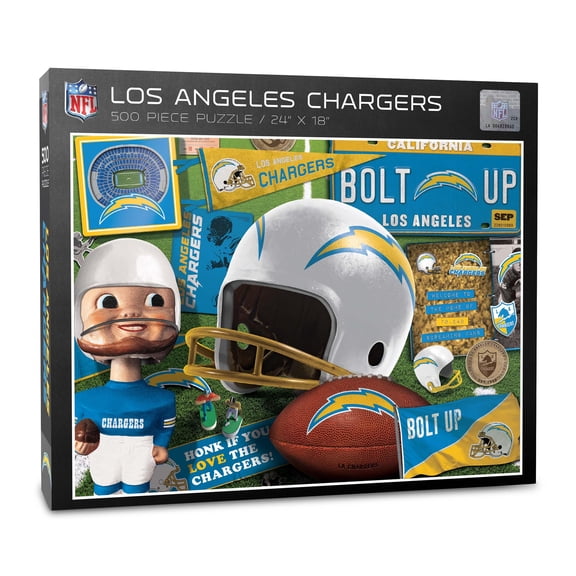 YouTheFan NFL Los Angeles Chargers Retro Series Puzzle – 500 PC