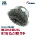 thumbnail image 2 of Weiler Crimped Wire Cup Brush, 6 in Dia., 5/8-11 UNC Arbor, .02 in Steel Wire - 1 EA (804-14076), 2 of 6