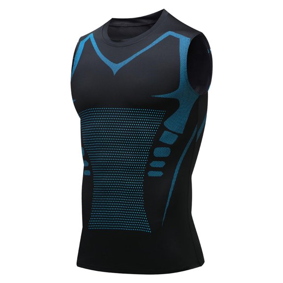 V2 Compression Shirt Men | Sleeveless Undershirt for Posture Support, Breathable Quick-Dry Tank Top, Instant Confidence & Core Shaping
