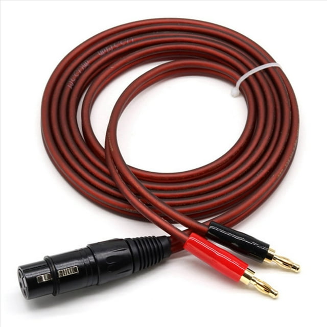 4X Cable de Altavoz XLR A Banana, Cable de Audio XLR de 3 Pines Macho A Doble Banana, Enchufe de 4 mm Chapado en A XLR3 Pro HiFi
