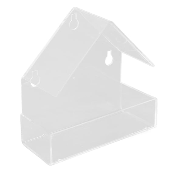 BIMZUC Window Bird Feeder with 3 Strong Suction Cups Clear Acrylic Bird Feeding House Tray for Wild Birds Farm Garden 5.7 x 5.8 x 2.5 inches / 14.5 x 14.7 x 6.3 cm