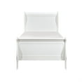 thumbnail image 2 of Vele Twin Size Bed with Panel Headboard- Sleigh Design- White Wood Finish, 2 of 6