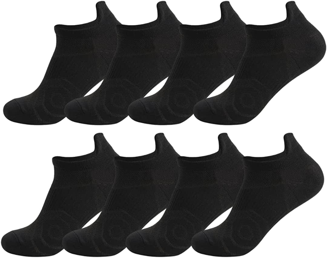 8 Pairs Ankle Compression Socks for Men and Women Low Cut Running Sock