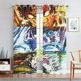 thumbnail image 5 of Anime Curtains for Bedroom Drapes Slayer Tanjirou Inosuke Kyoujurou Print Design Window Treatments Curtain Panel Set, 2-Panels, 52" W x 84" L, 5 of 8