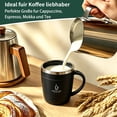 thumbnail image 5 of 16oz Stainless Steel Insulated Coffee Mug with Handle Double Wall Vacuum Travel Mug Tumbler Cup with Sliding Lid (Black), 5 of 9