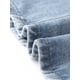thumbnail image 5 of Falda Maxi de Denim Inspire Chic para Mujeres, Cintura Elástica, Lavada, Corte A, Falda Larga de Jean M Azul, 5 of 6
