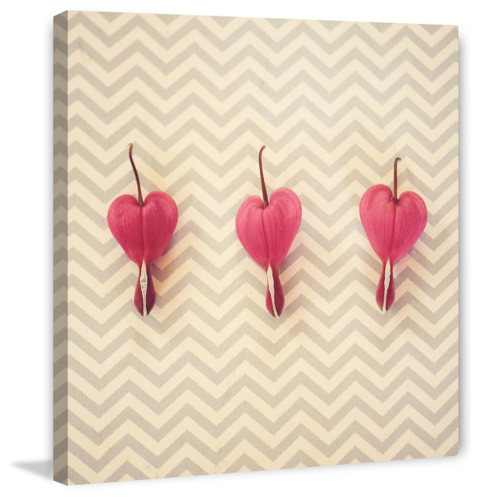 Marmont Hill "Chevron Hearts" by Robert Dickinson Painting Print on Canvas