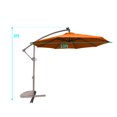 thumbnail image 4 of 10FT Patio Solar-Lighted 36 LED Cantilever Offset Umbrella Crank Tilt Outdoor (Base Not Include), 4 of 9