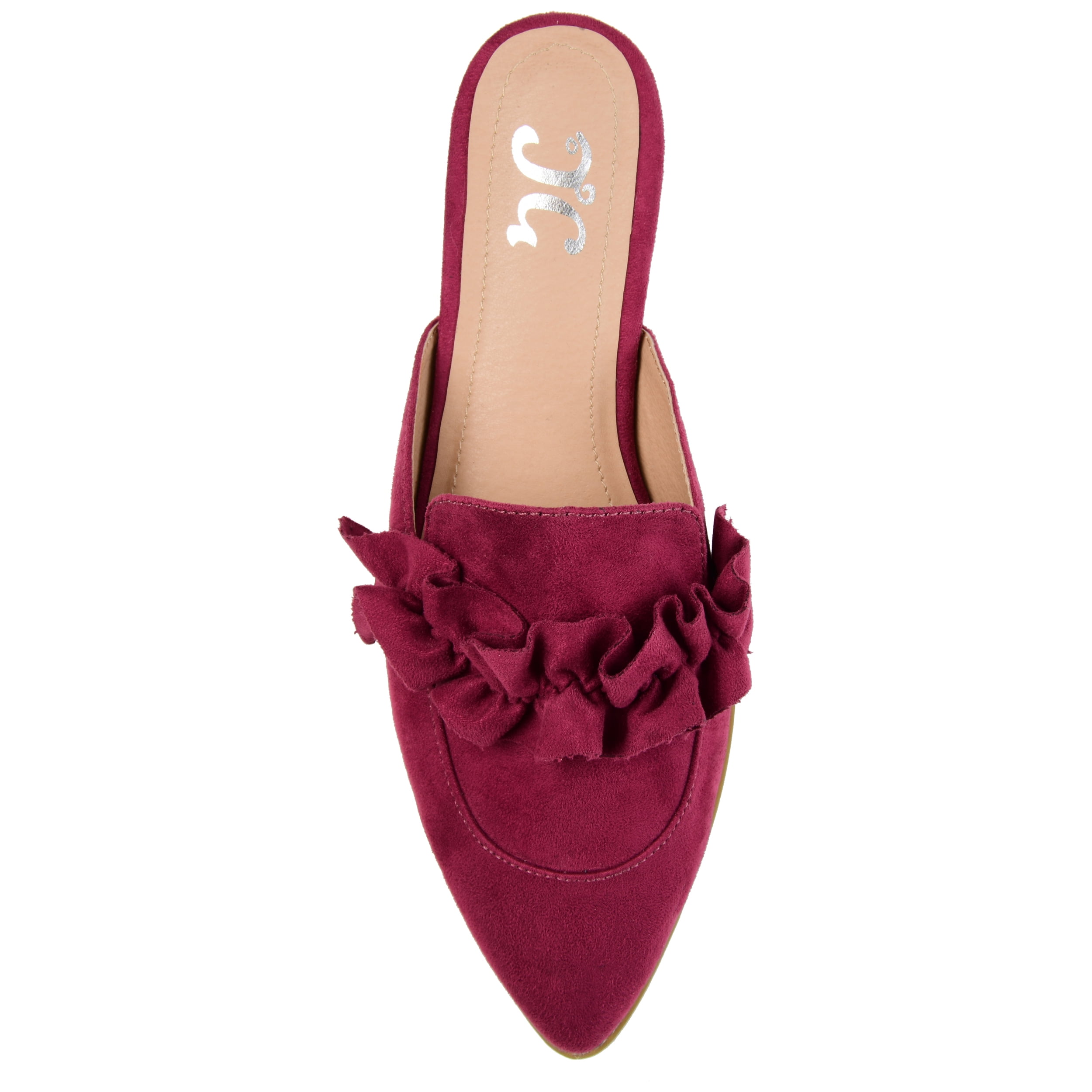 Journee Womens Kessie Slip On Pointed Toe Mules Flats