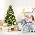 thumbnail image 4 of Gymax 7.5 ft Pre-Lit Christmas Tree Artificial Xmas Tree w/ 140pcs Ornaments, 4 of 10