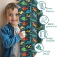 thumbnail image 3 of Blackout Kids Curtains,DarkGreen Dinosaurs Birds Pattern Childrens Insulated Curtains Set Of 2,Bedroom Essentials,Toddler Room Decor 42"x84", 3 of 5