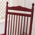 thumbnail image 5 of BplusZ Wooden Rocking Chair Porch Rocker Indoor, Red, 5 of 6