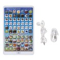 thumbnail image 1 of Tableta para niños, consejos divertidos interactivos educativos, clases, almohadilla de aprendizaje portátil para niños pequeños con auriculares, 1 of 14