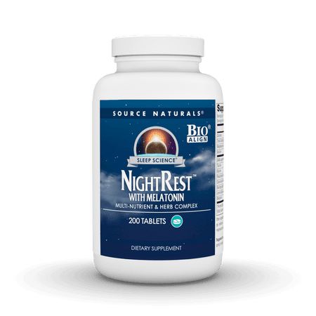 Source Naturals Sleep Science NightRest with Melatonin, Muti-Nutrient and Herb Complex, 200 Tablets