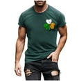 thumbnail image 2 of COSFO St Patricks Day Mens T-Shirts Crew Neck Workout Cotton Short Sleeve Basic Tops Breathable Pullover Loose Fit Mens Graphic Tees, 2 of 4