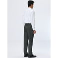 thumbnail image 5 of Unique Bargains Men's Striped Dress Pants Straight Fit Color Block Office Suit Trousers 28 Black, 5 of 6