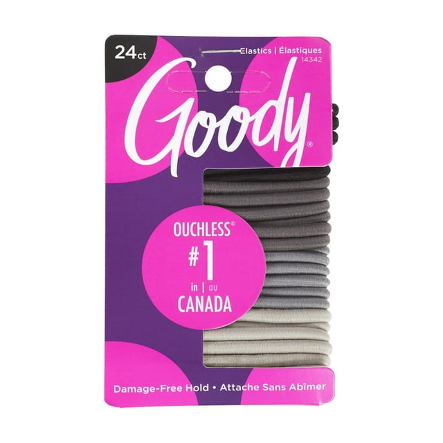 Goody Hair Elastics Ouchless No-Metal - 24Ct