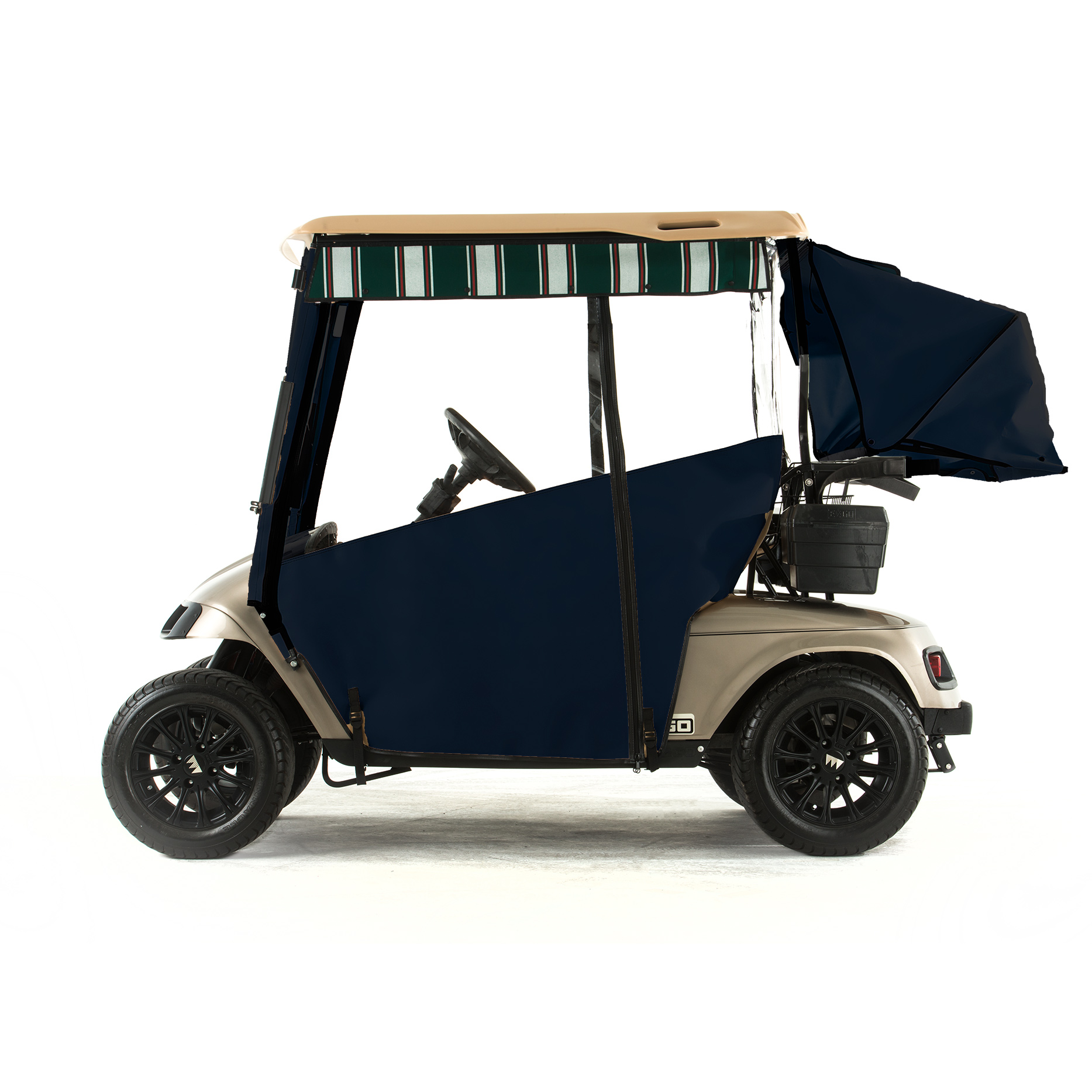 EZGO TXT Golf Cart PROTOURING Sunbrella Track Enclosure Navy