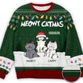thumbnail image 2 of Suéter navideño feo con dibujo de gato, suéter navideño con impresión 3D, regalo de Papá Noel, sudadera 3D para hombre, otoño e invierno, 2 of 5
