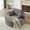 Gray, variant on Leumius 55'' Oversized Round Chaise Longue Chair,Upholstered Corduroy Single Cloud Circle Sofa Chair with Deep Seat,Fluffy Modern Sleeper Sofa Bed for Reading,Living Room,Bedroom,