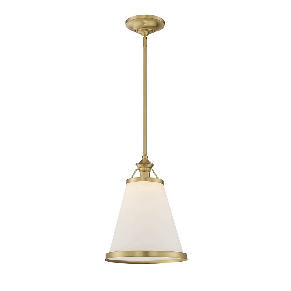 Savoy House 7130163 Ashmont 1Light Warm Brass Pendant (13" W x 22"H