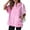 Pink, variant on Women's Oversized Half Zip Hoodie, Casual Short Sleeve Sweatshirt with Pockets