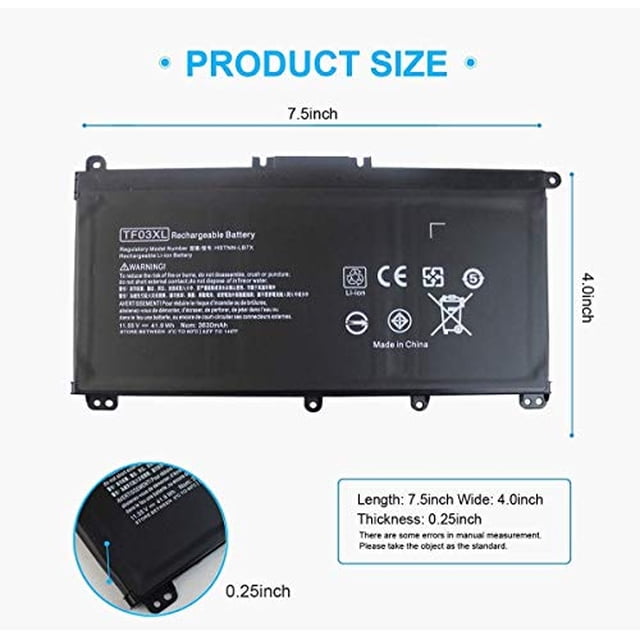 Bateria Tevelmick 920070-855 TF03XL para HP Pavilion 15-CC 14-CD 15-CD 17-AR