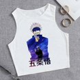 thumbnail image 3 of Top corto sin mangas de Anime japonés, camiseta de Jujutsu Kaisen, camisetas de Gojo Satoru, camisetas recortadas de Yuji Itadori, 3 of 5